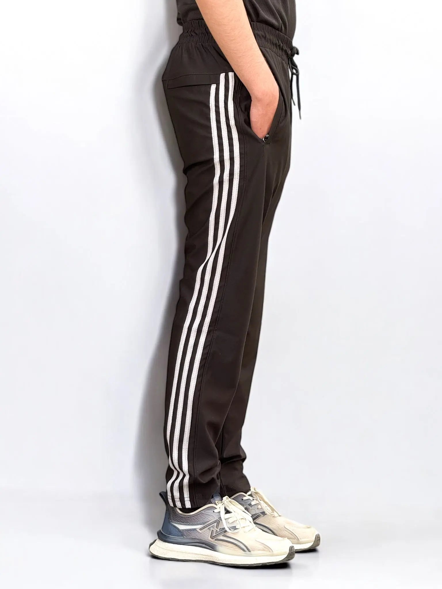 Imported Adi Black Tri Liner Slim Fit Trouser HUMIS Fashion Store